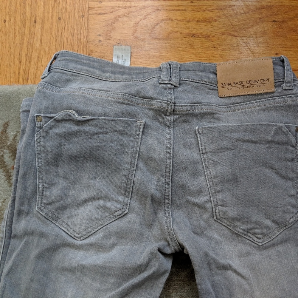 ZARA SKINNY JEANS size 4 gray